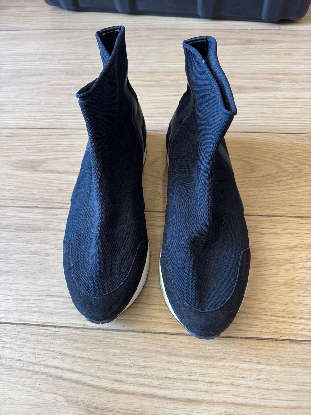 Hermes Black High-Top Stretch Sock Sneakers